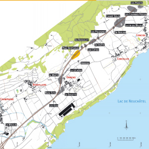 Dolmen, plan des fouilles